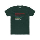 Christmas 2026 - Wonderful Counselor Mighty God Everlasting Father Prince of Peace Christian T-Shirt