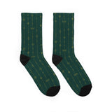 Christmas 2026 - Forest Green Patterned Padded Crew Socks