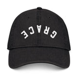 ‘GRACE’ Embroidered Denim Hat