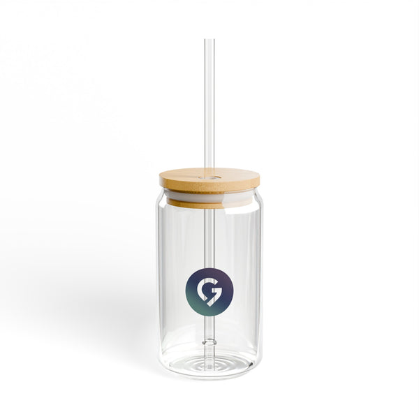 Grace Chapel Glass with Straw, 16oz | Gradient Logo