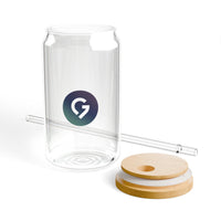 Grace Chapel Glass with Straw, 16oz | Gradient Logo