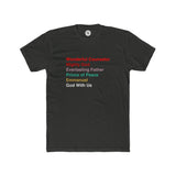 Christmas 2026 - Wonderful Counselor Mighty God Everlasting Father Prince of Peace Christian T-Shirt