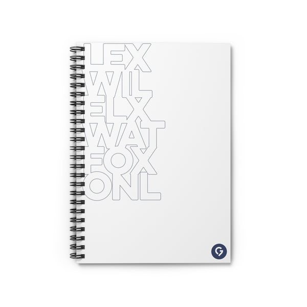Grace Chapel Spiral Notebook | Campus Codes White and Blue
