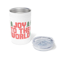 11oz Vacuum Insulated Tumbler Joy to the World Ugly Sweater Theme