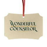 Wonderful Counselor Aluminum Christmas Ornament