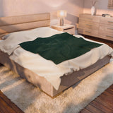 Christmas 2026 - Forest Green Velveteen Plush Blanket