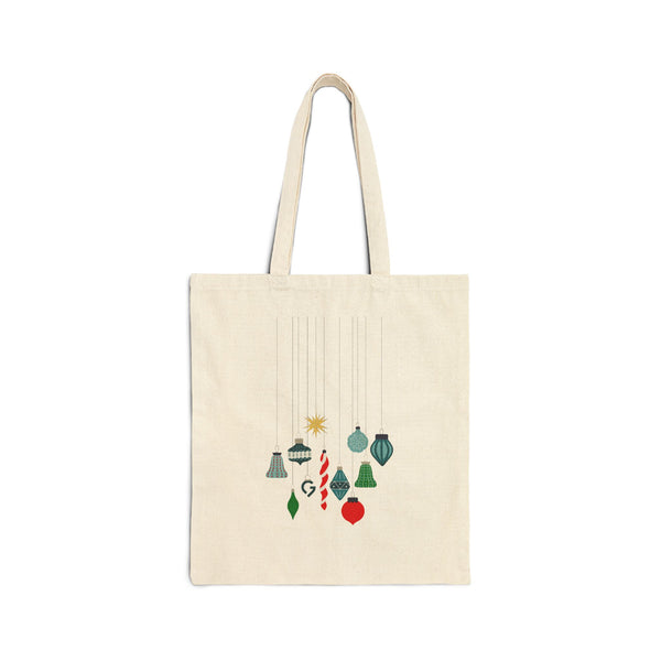 Grace Chapel Christmas Cotton Canvas Tote Bag | Ornaments