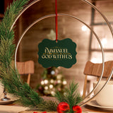 Emmanuel God with us Aluminum Christmas Ornament