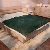 Christmas 2026 - Forest Green Velveteen Plush Blanket