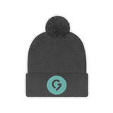 Grace Chapel Pom Pom Beanie | Pearl Aqua Logo