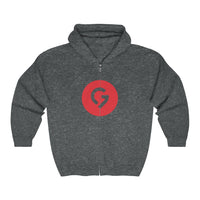 Grace Chapel Full Zip Hooded Sweatshirt | Red Logo