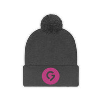 Grace Chapel Pom Pom Beanie | Pink Logo