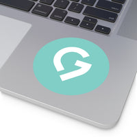 Grace Chapel Round Vinyl Sticker | Pearl Aqua Logo