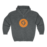 Grace Chapel Full Zip Hooded Sweatshirt | Orange Logo