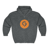 Grace Chapel Full Zip Hooded Sweatshirt | Orange Logo