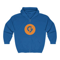 Grace Chapel Full Zip Hooded Sweatshirt | Orange Logo