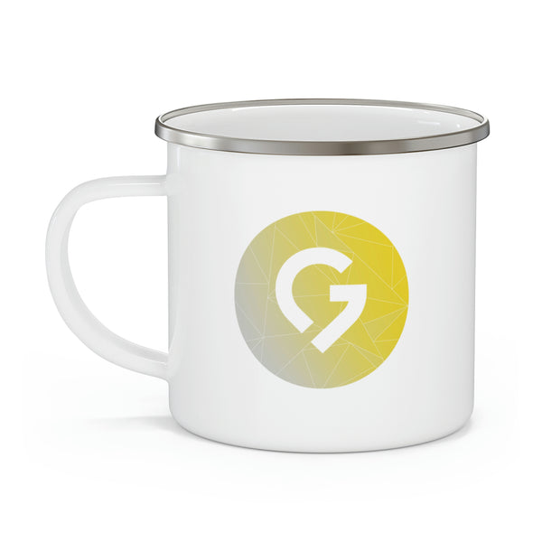 Grace Chapel 12oz Camping Mug | Yellow & Grey Logo