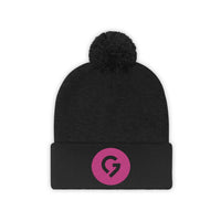 Grace Chapel Pom Pom Beanie | Pink Logo