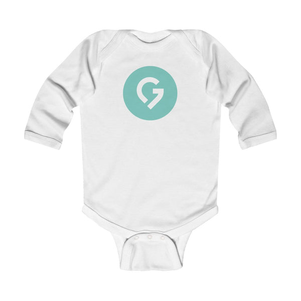 Grace Chapel Infant Long Sleeve Bodysuit | Pearl Aqua Logo
