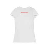 Grace Chapel Women's Short Sleeve V-Neck Tee | Red Logo