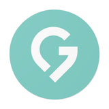 Grace Chapel Round Vinyl Sticker | Pearl Aqua Logo