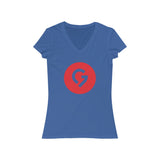 Grace Chapel Women's Short Sleeve V-Neck Tee | Red Logo