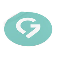 Grace Chapel Round Vinyl Sticker | Pearl Aqua Logo