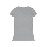 Grace Chapel Women's Short Sleeve V-Neck Tee | Blue Logo