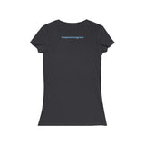 Grace Chapel Women's Short Sleeve V-Neck Tee | Blue Logo