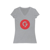 Grace Chapel Women's Short Sleeve V-Neck Tee | Red Logo