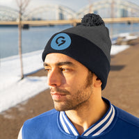 Grace Chapel Pom Pom Beanie | Blue Logo