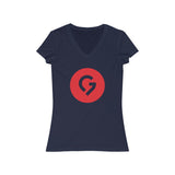 Grace Chapel Women's Short Sleeve V-Neck Tee | Red Logo