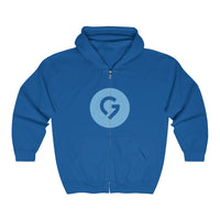 Grace Chapel Full Zip Hooded Sweatshirt | Blue Logo