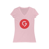 Grace Chapel Women's Short Sleeve V-Neck Tee | Red Logo