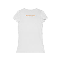 Grace Chapel Women's Short Sleeve V-Neck Tee | Orange Logo