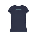 Grace Chapel Women's Short Sleeve V-Neck Tee | Pearl Aqua Logo