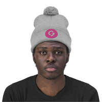 Grace Chapel Pom Pom Beanie | Pink Logo