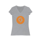 Grace Chapel Women's Short Sleeve V-Neck Tee | Orange Logo