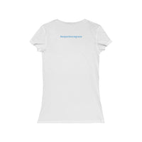 Grace Chapel Women's Short Sleeve V-Neck Tee | Blue Logo