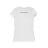 Grace Chapel Women's Short Sleeve V-Neck Tee | Blue Logo